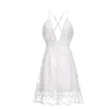 Summer Elegant White Embroidered V-Neck Lace