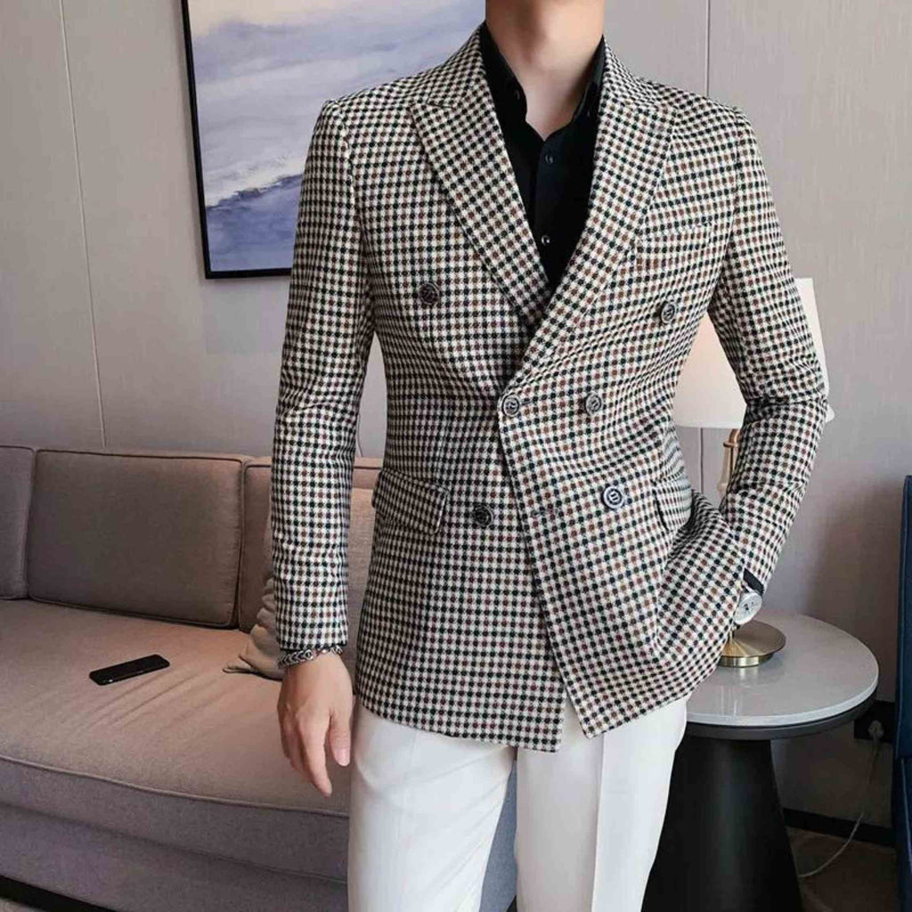 Slim Fit Houndstooth Blazer