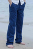 Men Cotton Linen Wed Leg Trousers