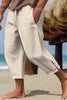 Men;s Elegant Fashion Buckle Cuff Linen Pants
