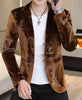 Men's Gold Velvet Blazer