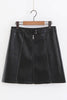 High Waist PU Leather Overskirt for Women