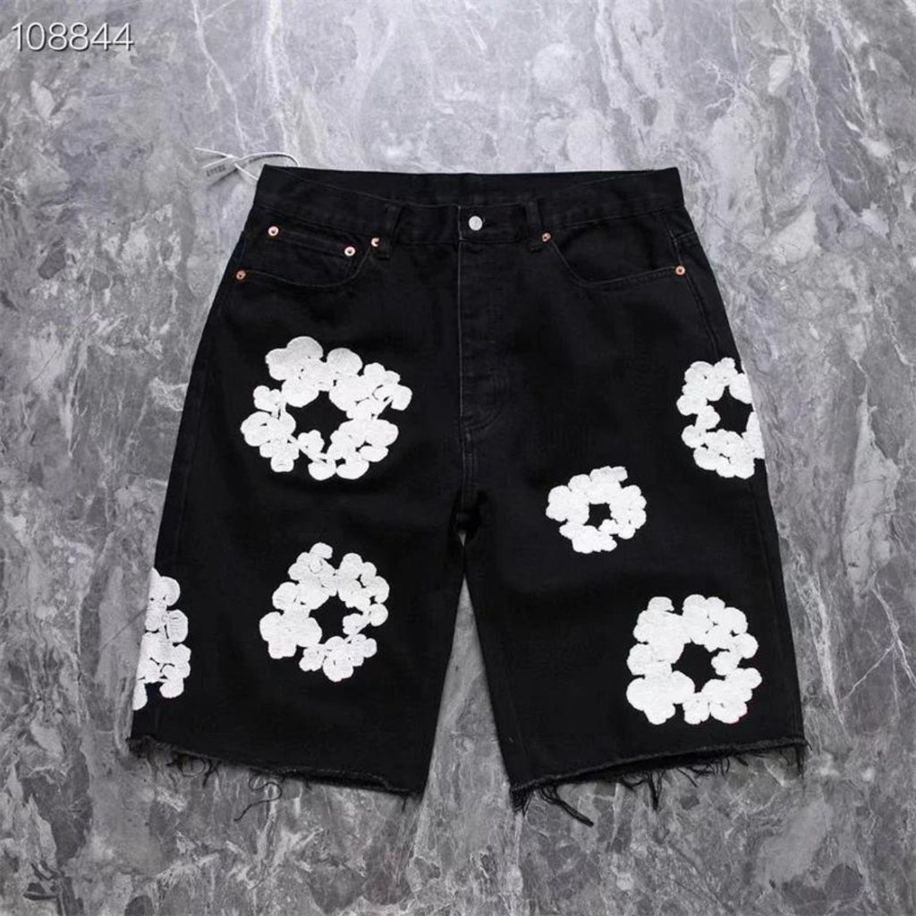 Kapok Denim Embroidered Jeans Shorts