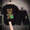 2 Piece Set Men Cotton Bear Short Sleeve Fit