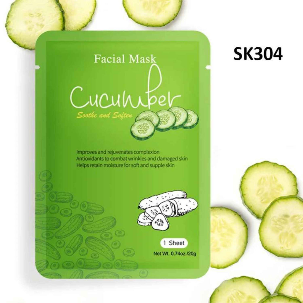 Natural Plant Face Mask Set, with Hyaluronic Acid