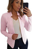 Chic Long Sleeve Open Stitch Blazer