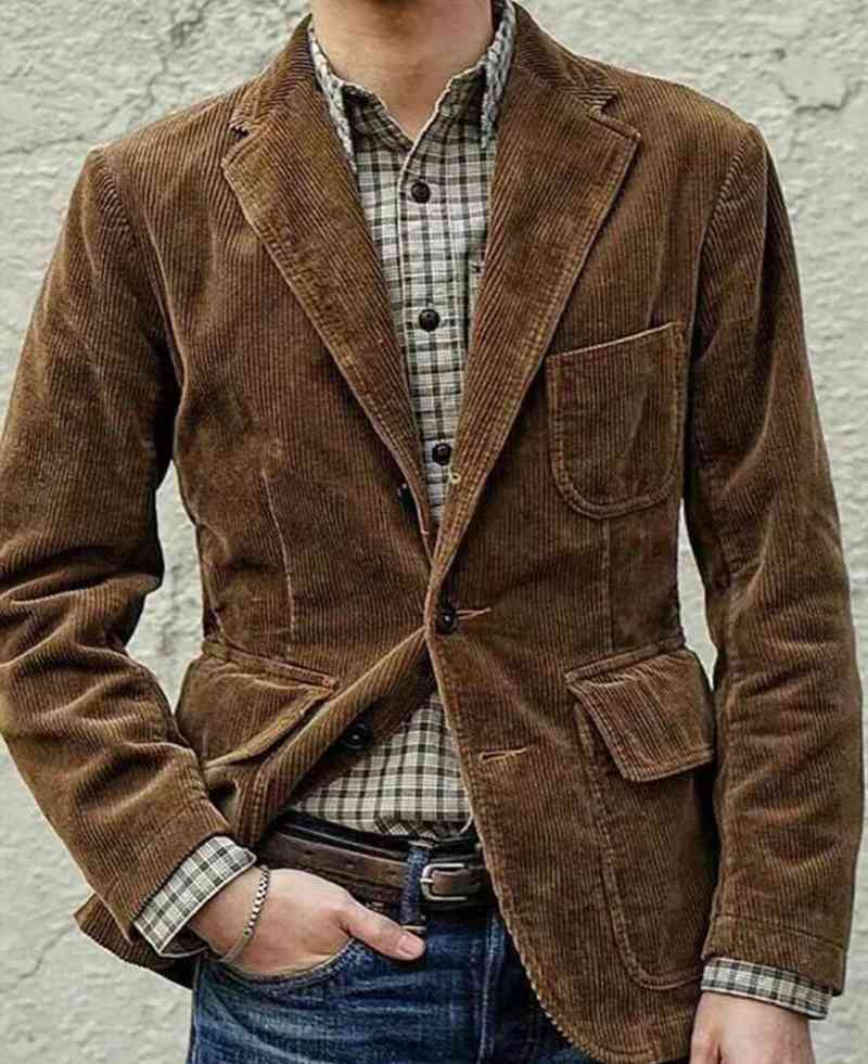 Men's Corduroy Casual Blazer