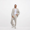 Dower me Sand Dune Slim Fit Linen Suit