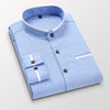 Men Shirt Long Sleeve Stand Oxford Business Dress Casual Shirts Slim Fit Brand Weeding Shirt White Blue Man Shirt 5XL DS414