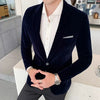 Men's Velvet Navy Blue Suit
