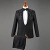 Men's White Diamond Embroidered Tuxedo