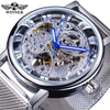 Winner Skeleton Leather Watch