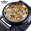 Winner Skeleton Leather Watch