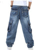 Men's  Baggy Hip Hop Jeans Multi Pockets