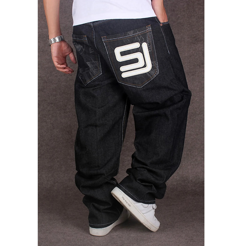Men's Black Baggy Jeans