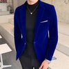 Men's Velvet Navy Blue Suit