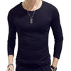 Men's Casual O-neck Long Sleeve Shirt