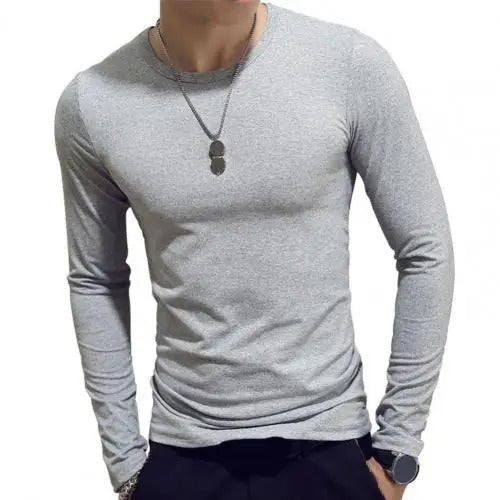 Men's Casual O-neck Long Sleeve Shirt