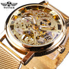 Winner Skeleton Leather Watch