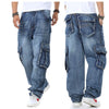 Men's  Baggy Hip Hop Jeans Multi Pockets