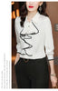 Ruffles Wave Cut Women's blouses and shirts 2023 Spring Elegant Fashion Office Lady Commute Lapel Button Chiffon Shirts female