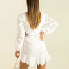 Elegant Lace Hollow-Out Mini Dress