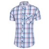 New Fashion Plaid Shirt Men Summer Casual Short Sleeve Shirts Mens Plus Size Beach Hawaiian Tops Blouse Male 5XL 6XL 7XL