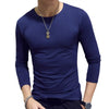 Men's Casual O-neck Long Sleeve Shirt