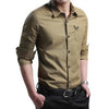 Men Shirt Mens Business Casual Shirts 2020 New Arrival Men Famous Brand Clothing Army Green Long Sleeve Camisa Masculina