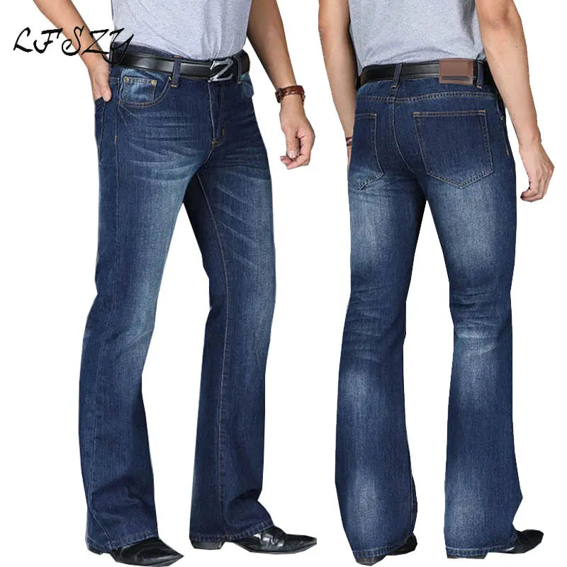 Men's Big Flared Jeans with Boot Cut Leg