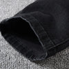 Sokotoo Men's black patchwork slim fit stretch denim biker jeans for motorcycle Casual skinny patch ripped distressed pants