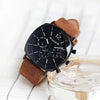 Men's Leather Japan Quartz