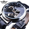 Winner Skeleton Leather Watch