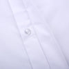 Men's Classic Fly Front Placket French Cuffs Dress Shirt Without Pocket Full Sleeve Standard-fit Banquet Wedding White Shirts