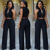 Jumpsuit Women 2021 Europe New single-breasted High Waist Belt wide-legged Pants Jumpsuits Rompers Womens Slim Jumpsuits ZSW2197