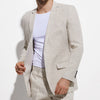 Dower me Sand Dune Slim Fit Linen Suit