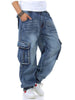 Men's  Baggy Hip Hop Jeans Multi Pockets