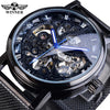 Winner Skeleton Leather Watch