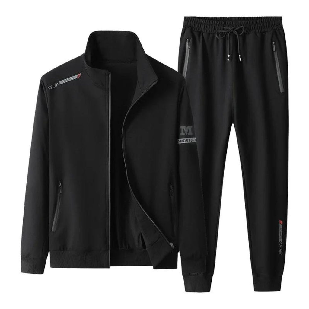 Lzlltt Men's Full-Zip Mandarin Tracksuit