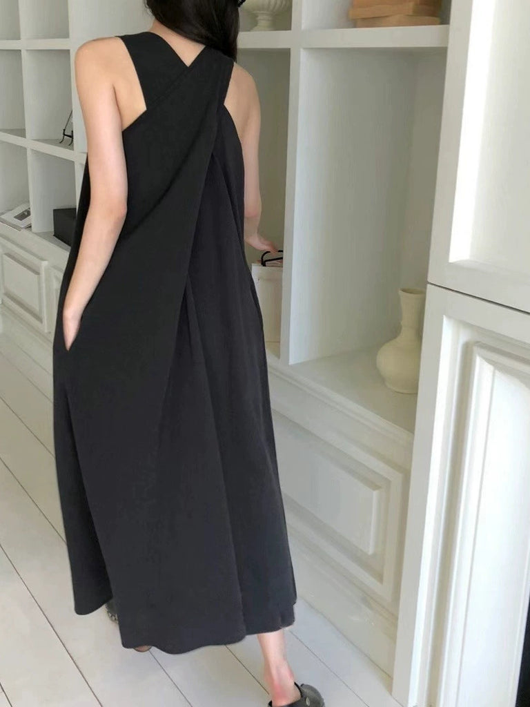 Chic Summer Elegant Cross Design Dress Vest