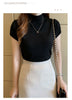 Casual Women Clothing Korean Knitted Women Top Blusas Mujer De Moda Spring Summer New Solid Slim Turtleneck Blouse Blusas 8622