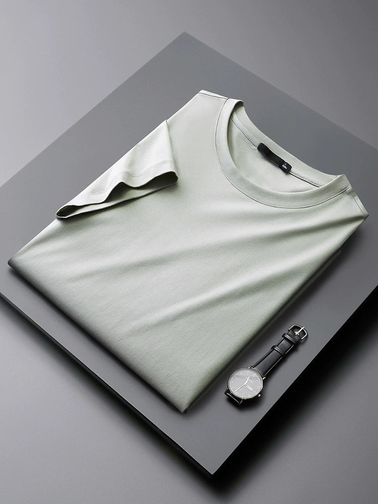 High-End Affordable Luxury Slim-Fit Mulberry Silk T-shirt