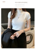 Casual Women Clothing Korean Knitted Women Top Blusas Mujer De Moda Spring Summer New Solid Slim Turtleneck Blouse Blusas 8622