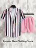 Summer New Men's Striped Set