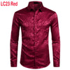 Men's Floral Black Dress Shirts 2023 Stylish New Long Sleeve Steampunk Shirt Men Party Club Bar Social Shirt Male Chemise Homme