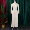 Elegant Pleated Jumpsuits for Women 2024 New O Neck Sleeveless Belt Waisted Floor Length Birthday Party Outfits Overalls Clothes