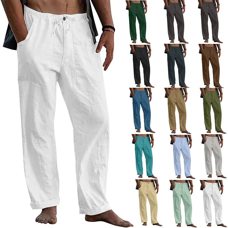Men's Casual Linen Trousers