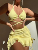Yellow Criss Cross Bikini