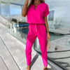 Solid V-Neck Jumpsuit
