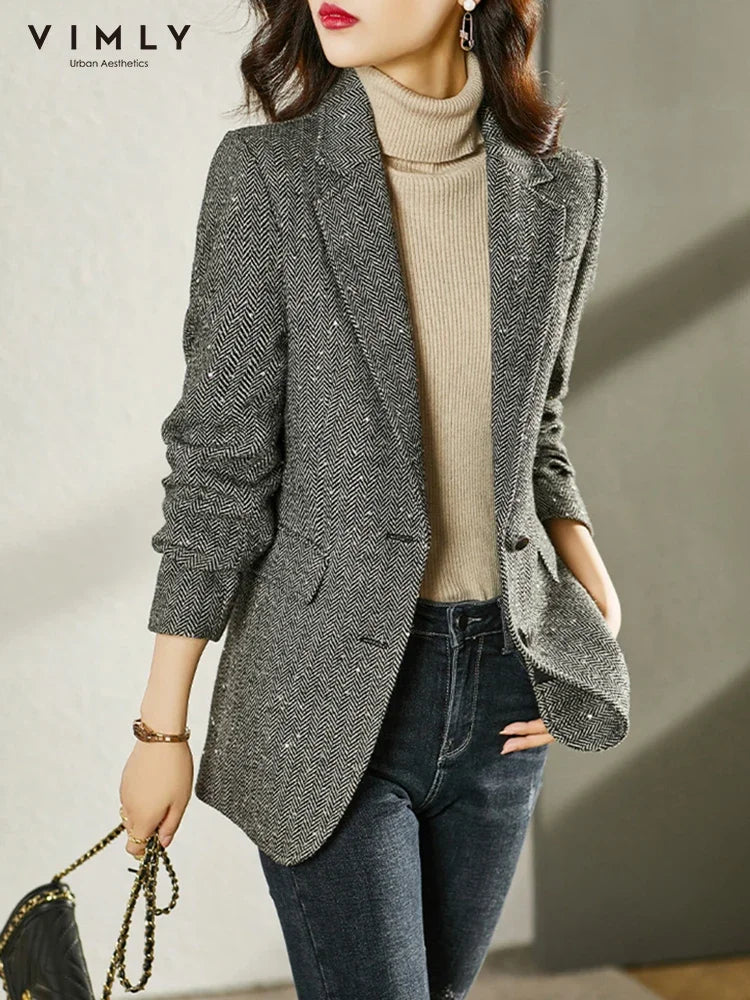 VIMLY Wool Blend Blazer